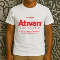 Limited Edition Ativan Lorazepam No Wonder Ash Grey T-Shirt