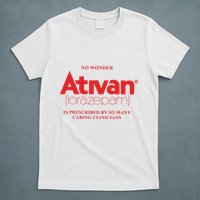 Limited Edition Ativan Lorazepam No Wonder Ash Grey T-Shirt