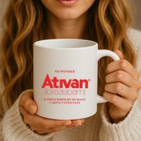 Limited Edition Ativan Lorazepam No Wonder Ash Grey Mug