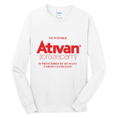 Limited Edition Ativan Lorazepam No Wonder Ash Grey Tall Long Sleeve T-Shirt