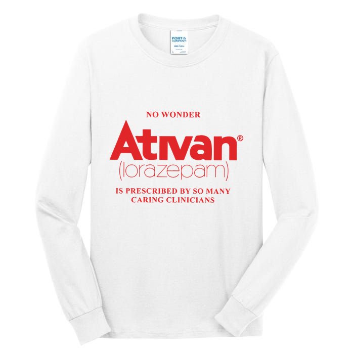 Limited Edition Ativan Lorazepam No Wonder Ash Grey Tall Long Sleeve T-Shirt