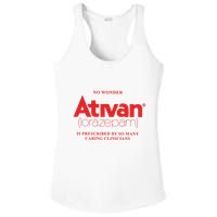 Limited Edition Ativan Lorazepam No Wonder Ash Grey Ladies PosiCharge Competitor Racerback Tank