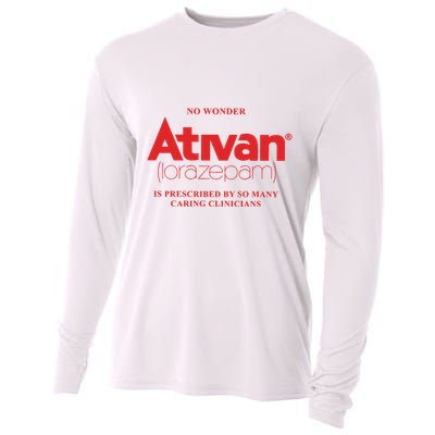 Limited Edition Ativan Lorazepam No Wonder Ash Grey Cooling Performance Long Sleeve Crew
