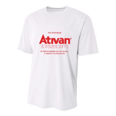 Limited Edition Ativan Lorazepam No Wonder Ash Grey Youth Performance Sprint T-Shirt