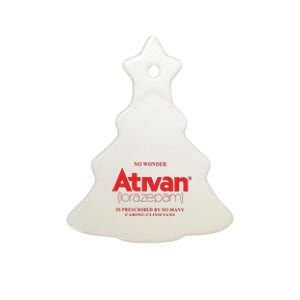 Limited Edition Ativan Lorazepam No Wonder Ash Grey Ceramic Tree Ornament