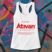 Limited Edition Ativan Lorazepam No Wonder Ash Grey Womens Tank Top