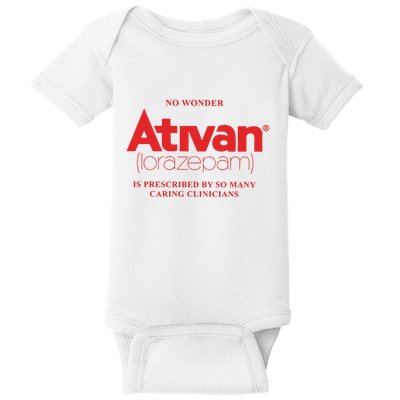 Limited Edition Ativan Lorazepam No Wonder Ash Grey Baby Bodysuit