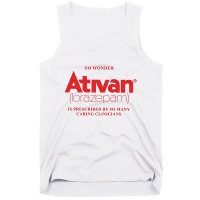 Limited Edition Ativan Lorazepam No Wonder Ash Grey Tank Top
