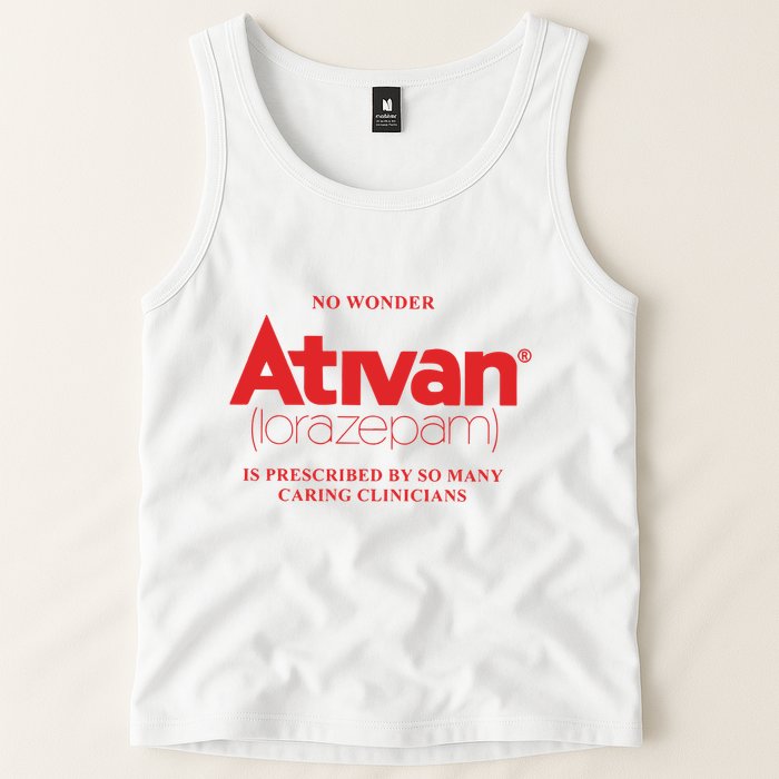 Limited Edition Ativan Lorazepam No Wonder Ash Grey Tank Top