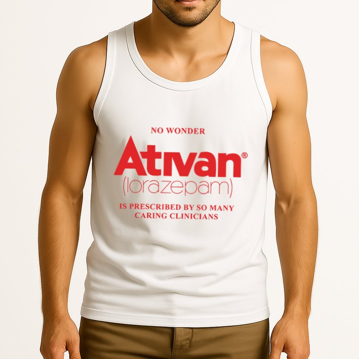Limited Edition Ativan Lorazepam No Wonder Ash Grey Tank Top