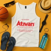 Limited Edition Ativan Lorazepam No Wonder Ash Grey Tank Top