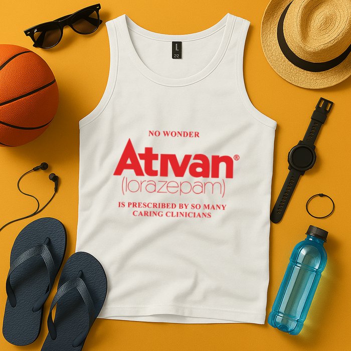Limited Edition Ativan Lorazepam No Wonder Ash Grey Tank Top
