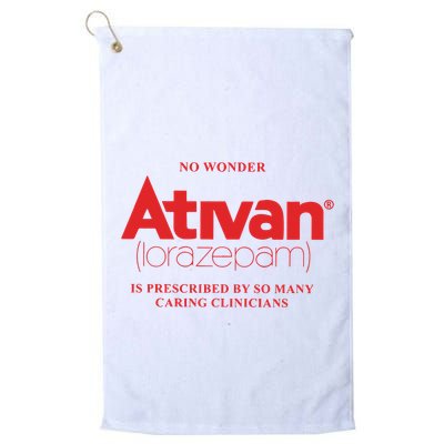Limited Edition Ativan Lorazepam No Wonder Ash Grey Golf Towel