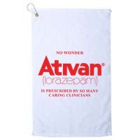 Limited Edition Ativan Lorazepam No Wonder Ash Grey Golf Towel