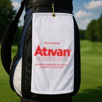 Limited Edition Ativan Lorazepam No Wonder Ash Grey Golf Towel