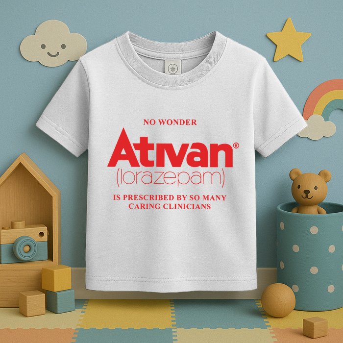 Limited Edition Ativan Lorazepam No Wonder Ash Grey Toddler T-Shirt