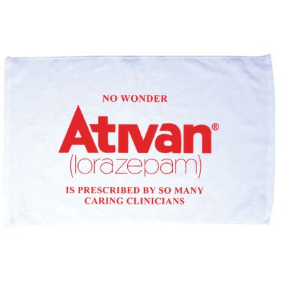 Limited Edition Ativan Lorazepam No Wonder Ash Grey Microfiber Hand Towel