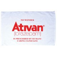 Limited Edition Ativan Lorazepam No Wonder Ash Grey Microfiber Hand Towel