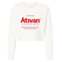 Limited Edition Ativan Lorazepam No Wonder Ash Grey Cropped Pullover Crew