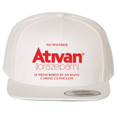 Limited Edition Ativan Lorazepam No Wonder Ash Grey Wool Snapback Cap