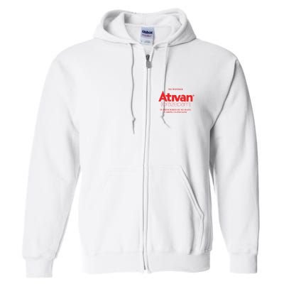 Limited Edition Ativan Lorazepam No Wonder Ash Grey Full Zip Hoodie