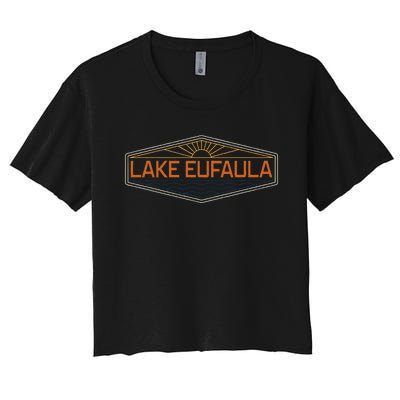 Lake Eufaula Alabama Vintage Women's Crop Top Tee