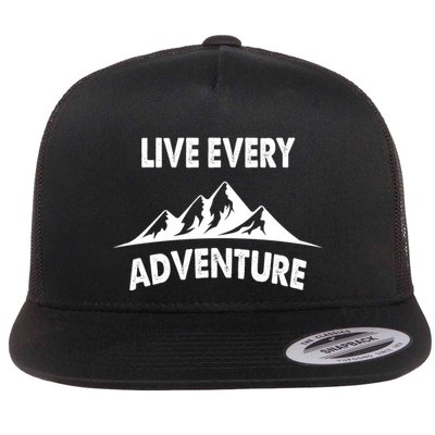 Live Every Adventure Flat Bill Trucker Hat