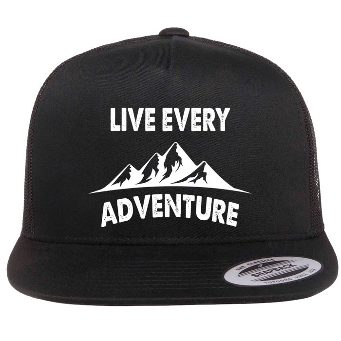 Live Every Adventure Flat Bill Trucker Hat