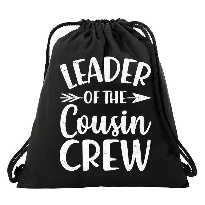 Leader Of The Cousin Crew Matching Family shirts Drawstring Bag