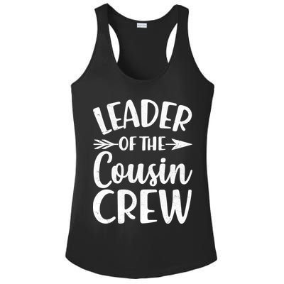 Leader Of The Cousin Crew Matching Family shirts Ladies PosiCharge Competitor Racerback Tank