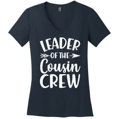 Leader Of The Cousin Crew Matching Family shirts Women's V-Neck T-Shirt