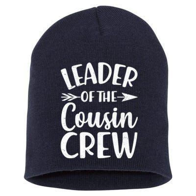 Leader Of The Cousin Crew Matching Family shirts Short Acrylic Beanie