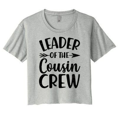 Leader Of The Cousin Crew Matching Family shirts Women's Crop Top Tee