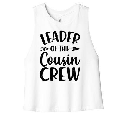 Leader Of The Cousin Crew Matching Family shirts Women's Racerback Cropped Tank