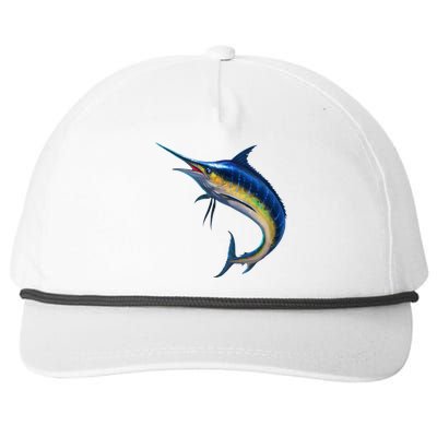 Leaping Blue Marlin Snapback Five-Panel Rope Hat