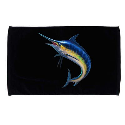 Leaping Blue Marlin Microfiber Hand Towel