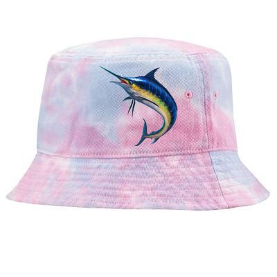 Leaping Blue Marlin Tie-Dyed Bucket Hat