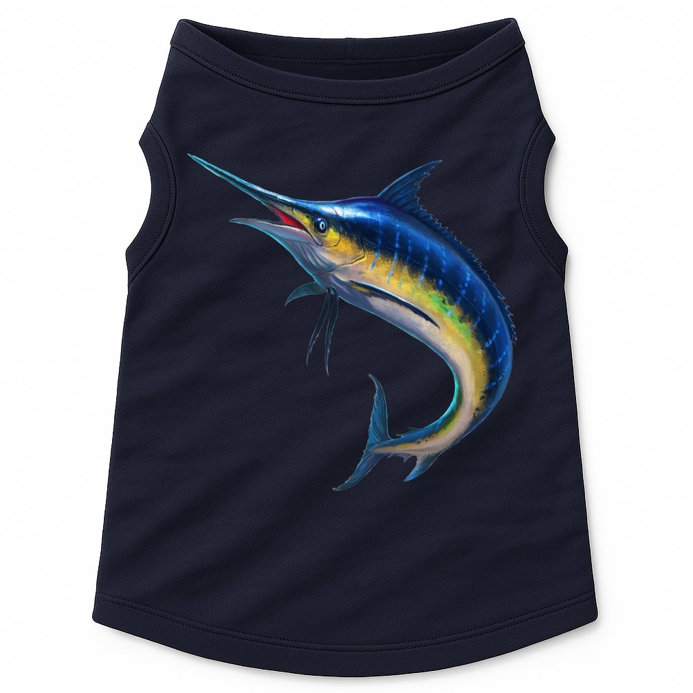 Leaping Blue Marlin Doggie Tank