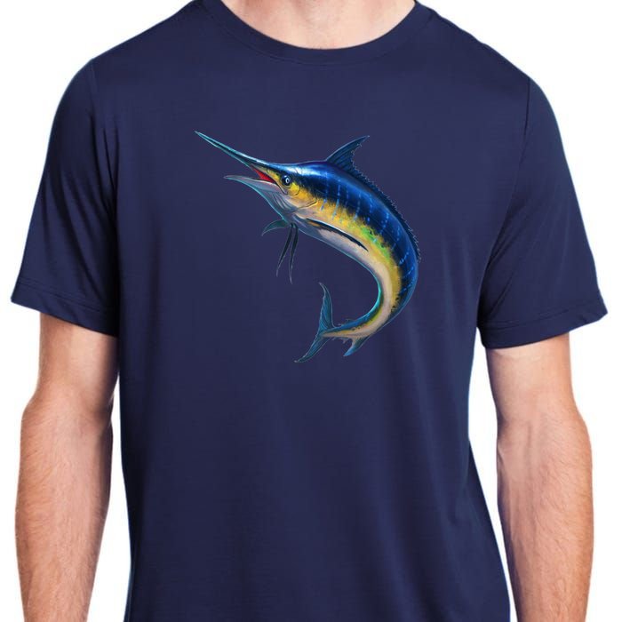 Leaping Blue Marlin Adult ChromaSoft Performance T-Shirt