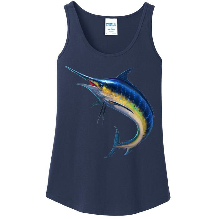 Leaping Blue Marlin Ladies Essential Tank