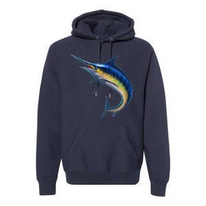 Leaping Blue Marlin Premium Hoodie