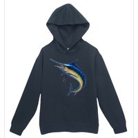 Leaping Blue Marlin Urban Pullover Hoodie