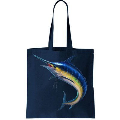 Leaping Blue Marlin Tote Bag