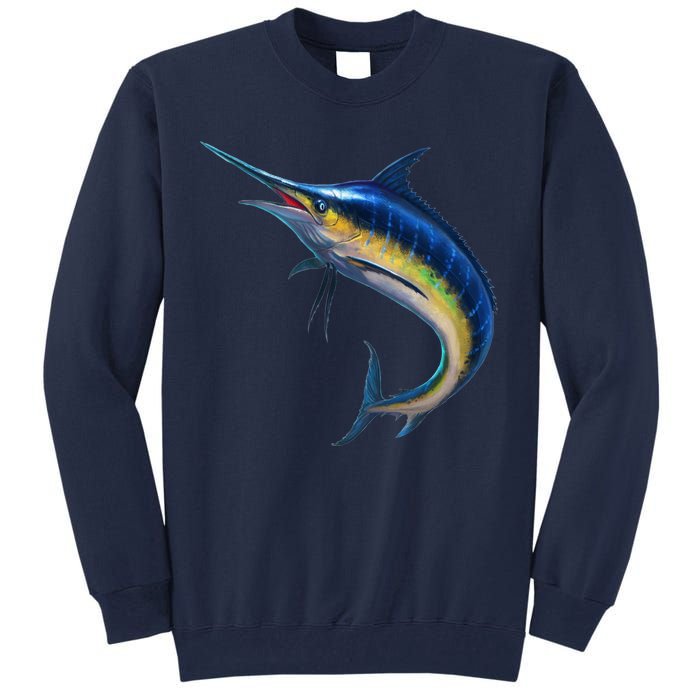 Leaping Blue Marlin Tall Sweatshirt