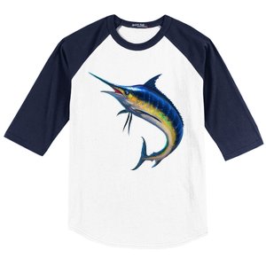 Leaping Blue Marlin Baseball Sleeve Shirt