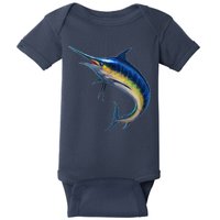 Leaping Blue Marlin Baby Bodysuit