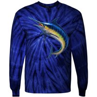 Leaping Blue Marlin Tie-Dye Long Sleeve Shirt