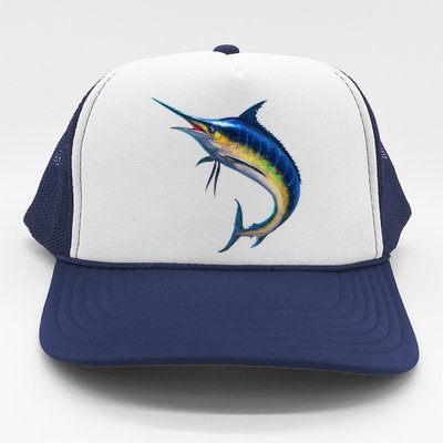 Leaping Blue Marlin Trucker Hat