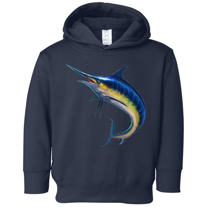 Leaping Blue Marlin Toddler Hoodie