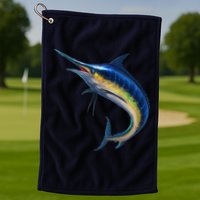 Leaping Blue Marlin Golf Towel